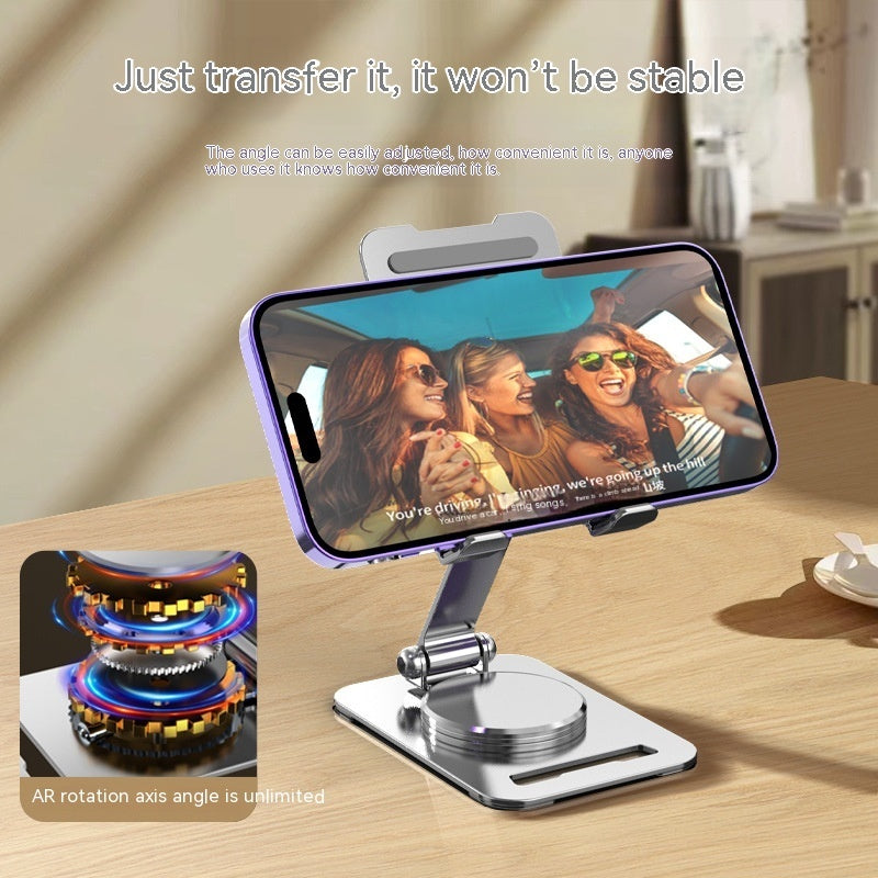 Simplix™360° Rotating Metal Desk Phone & Tablet Stand