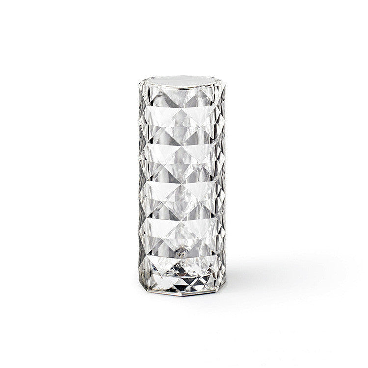 Crystal LED Touch Table Lamp – Modern Diamond Design with Multicolor Ambience