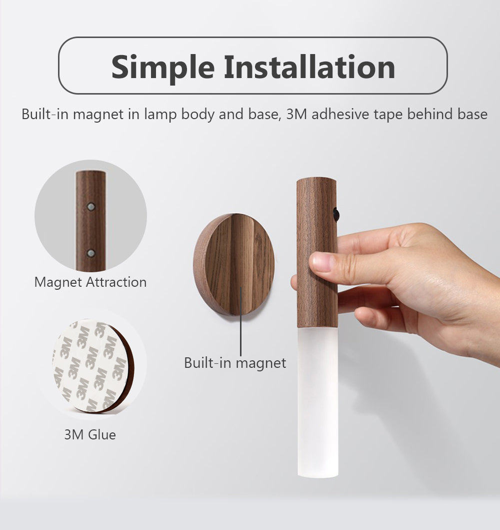 Simplix™ Wireless Motion Sensor LED Night Light – Illuminate Smart & Safe