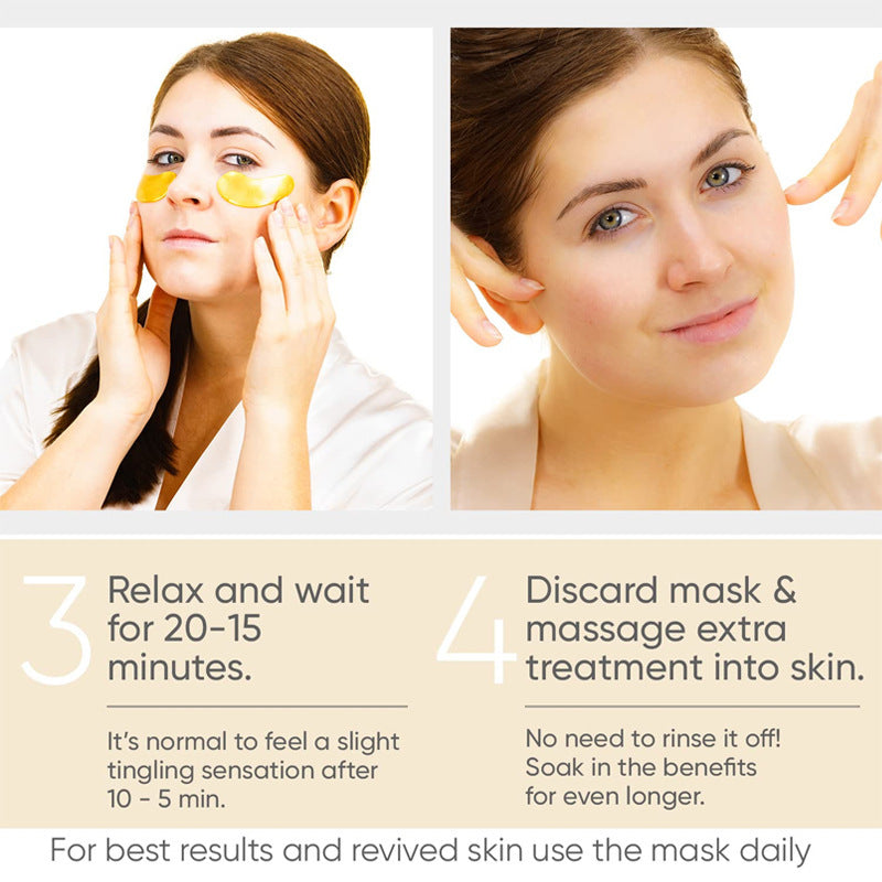 24K Gold Eye Bag Removal Wrinkle Lifting And Tightening  Eye Mask Patch
