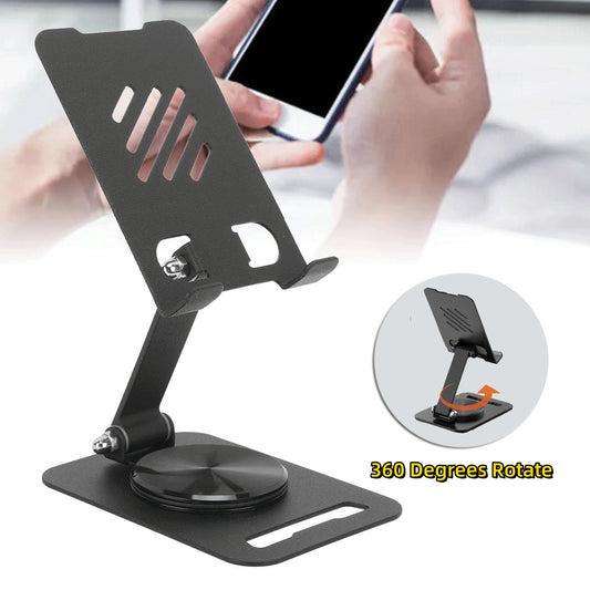 Simplix™360° Rotating Metal Desk Phone & Tablet Stand