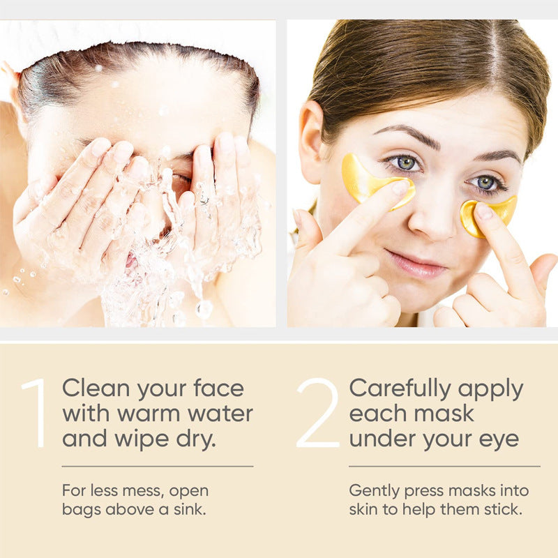 24K Gold Eye Bag Removal Wrinkle Lifting And Tightening  Eye Mask Patch