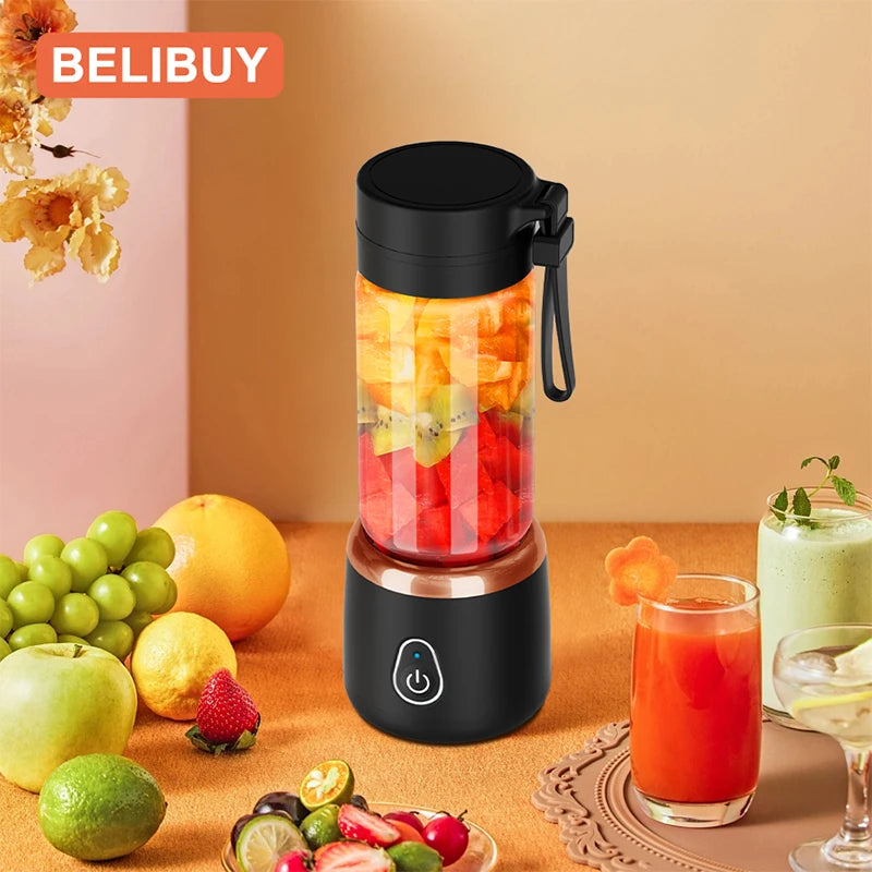 Compact smoothie and juice maker for healthy drinks anytime anywhere
