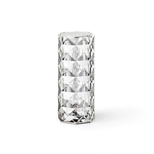 Crystal LED Touch Table Lamp – Modern Diamond Design with Multicolor Ambience