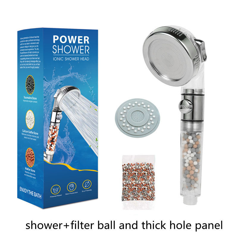 Multifunctional Shower Head with Filter Balls – High-Pressure Water Saving Purifier