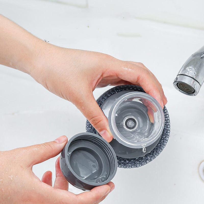 Multifunctional Palm Scrubber Brush – Soap Dispensing Kitchen Cleaning Tool