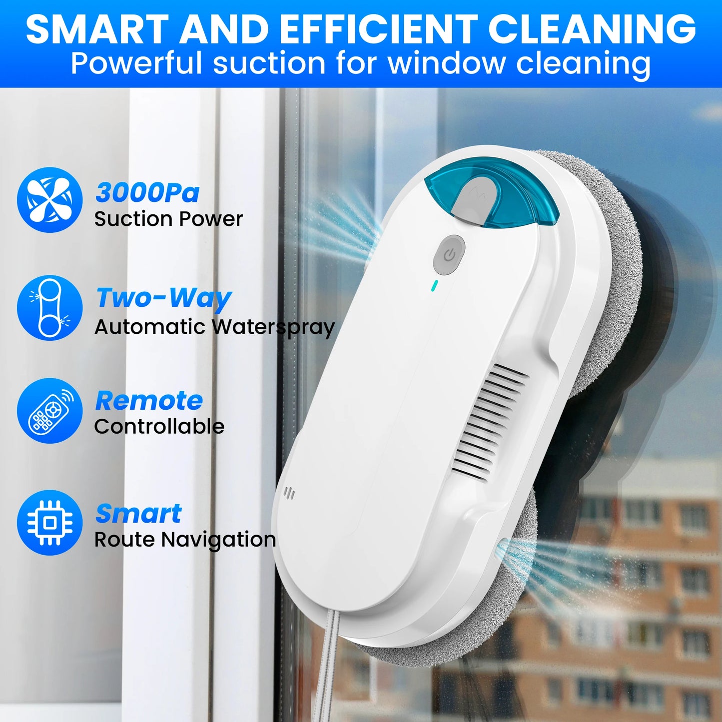 Automatic Window Cleaner Robot  – Touchless Glass Cleaning for Home & Office With features.