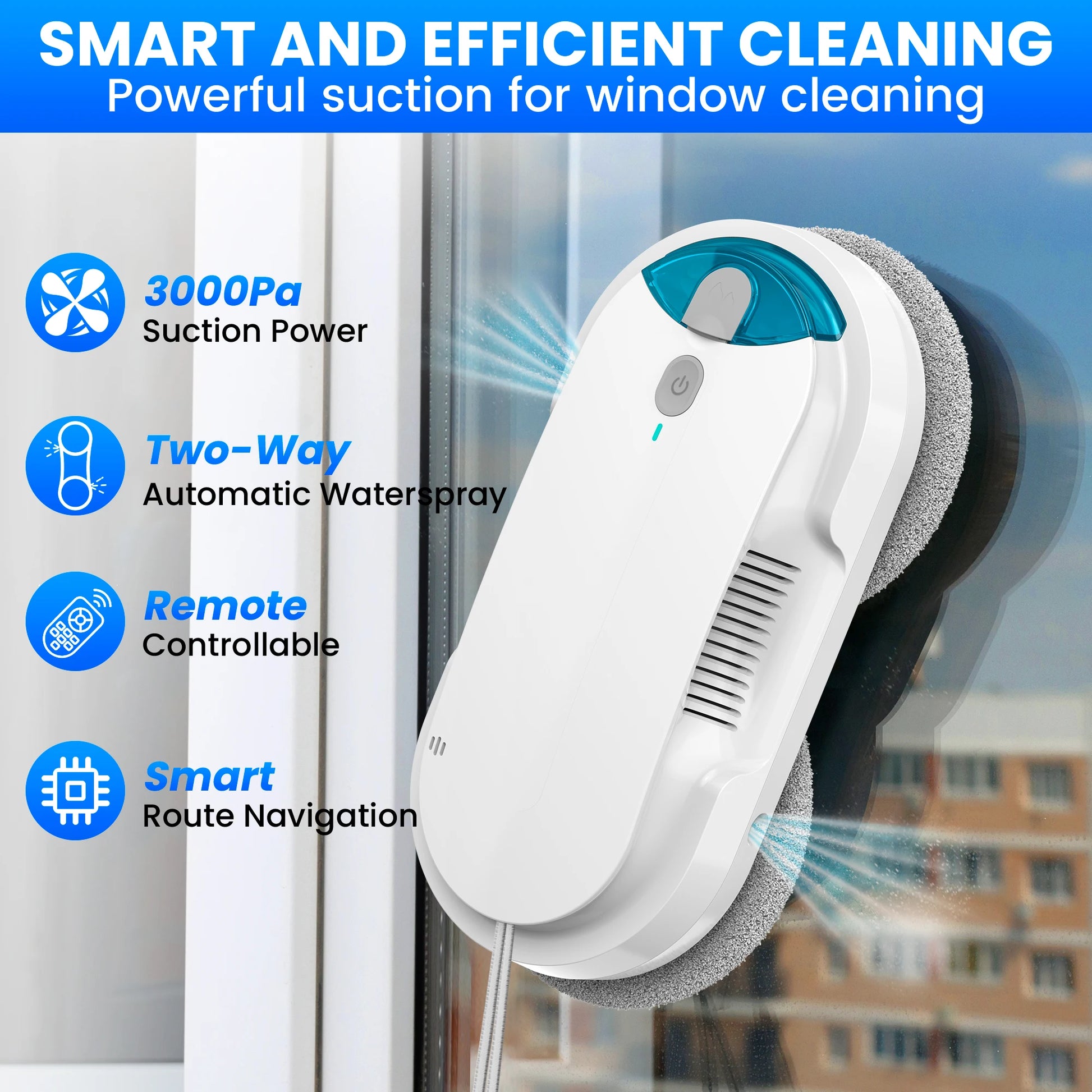 Automatic Window Cleaner Robot  – Touchless Glass Cleaning for Home & Office With features.