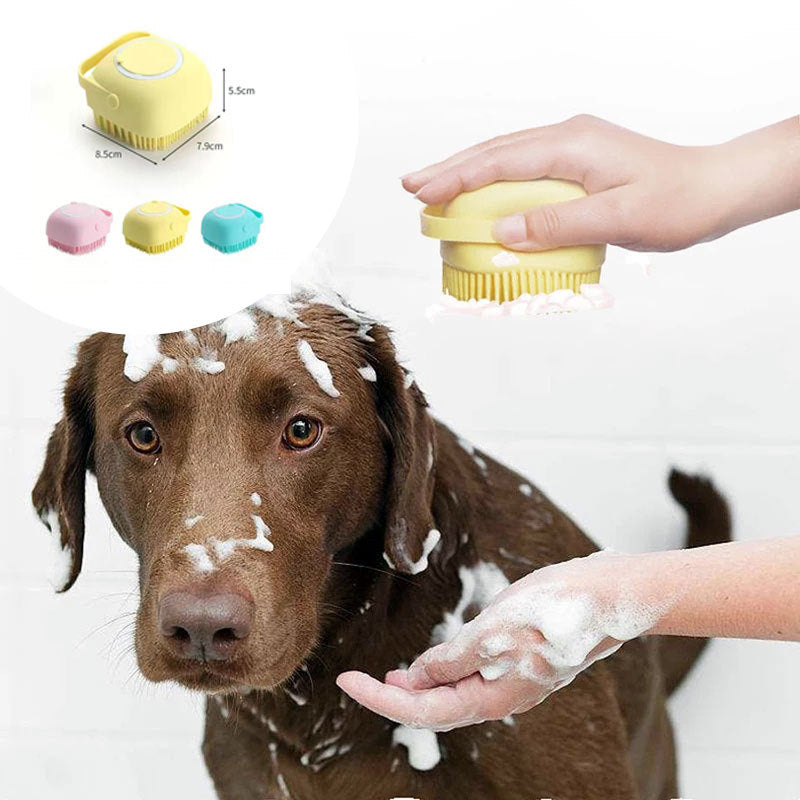 Simplix™ Silicone Pet Bath Massage Gloves Grooming  Brush