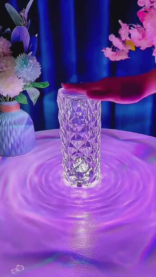Crystal LED Touch Table Lamp in Bedroom – Stylish and Functional Lighting