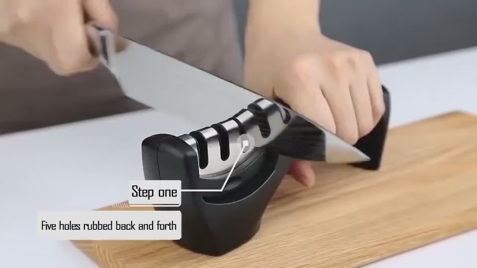 Kitchen Knife Sharpener – 3-Stage Multifunctional Blade Sharpening Tool for Home Use Demontration video